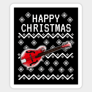 Mandolin Ugly Christmas Mandolinist Brass Musician Sticker